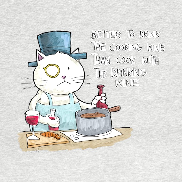 Dapper Cat - Cooking Wine by johnnybuzt